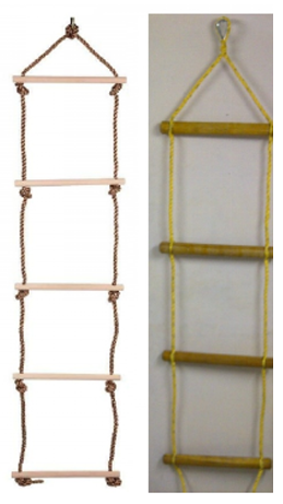 Wooden Rung Rope Ladder