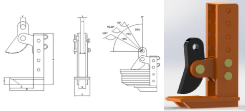 Horizontal Plate Clamp With Adjustable Jaw Opening