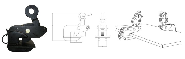 Horizontal Plate Clamp With Lock