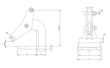 plate lifting clamp rod welded chart