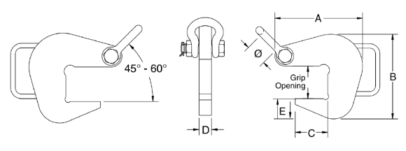 CL Type Aluminum Lined Pipe Hook