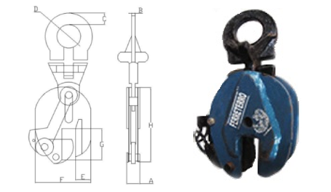 Vertical Plate Clamp With Remot Release & Swivel Handle